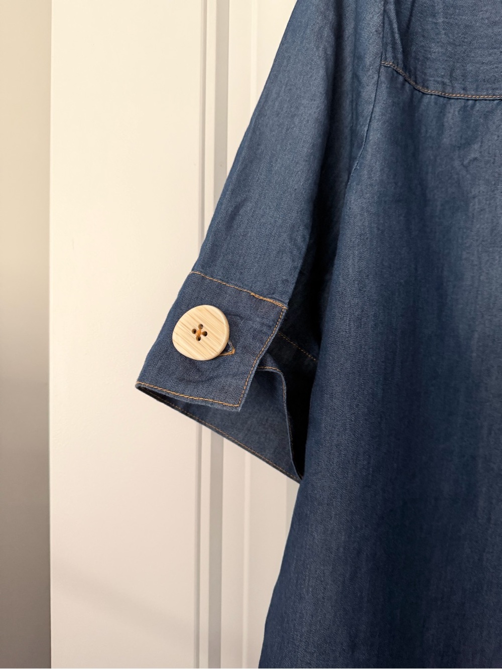 Luxology Navy Button-Front Tunic - Picture 5 of 6